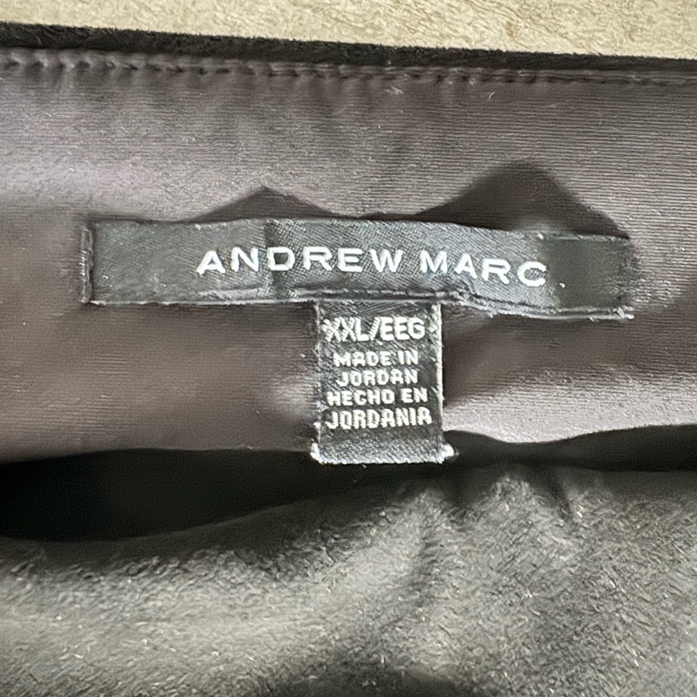 Andrew Marc Black Pull-On Stretch Ankle Pants Womens XXL Holiday Party Velvet - Picture 5 of 6